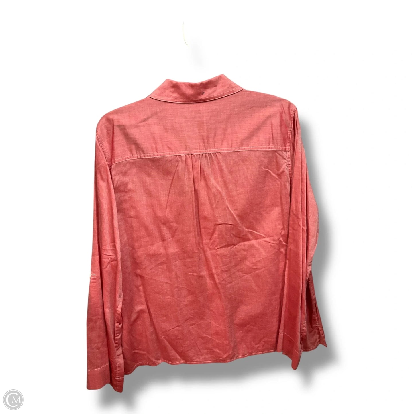 Blouse Long Sleeve By Liz Claiborne In Pink, Size: L