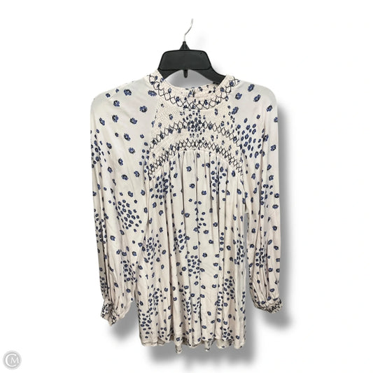 Tunic Long Sleeve By Free People In Floral Print, Size: L