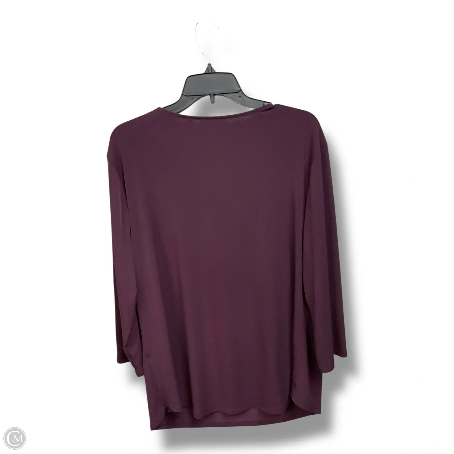 Top 3/4 Sleeve By New York And Co In Purple, Size: Xxl