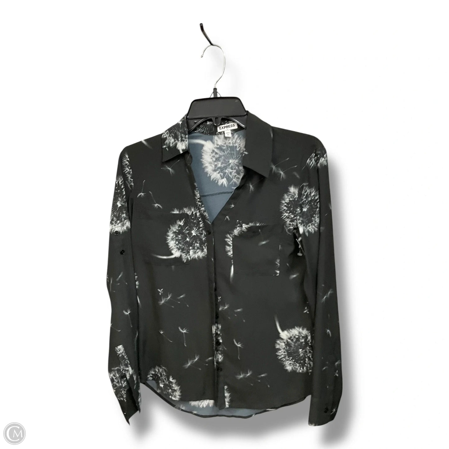 Blouse Long Sleeve By Express In Green, Size: S