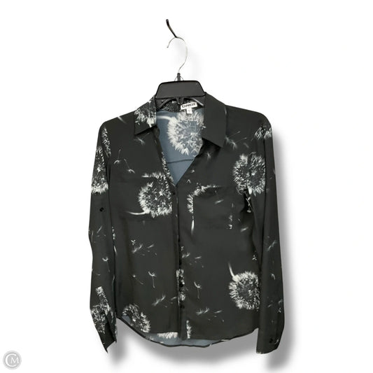 Blouse Long Sleeve By Express In Green, Size: S