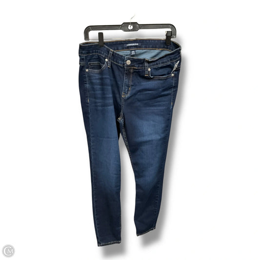 Jeans Skinny By Calvin Klein In Blue Denim, Size: 14