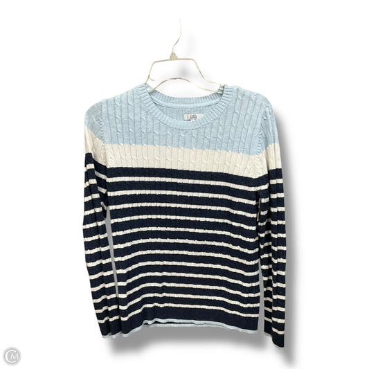 Sweater By Croft And Barrow In Striped Pattern, Size: M