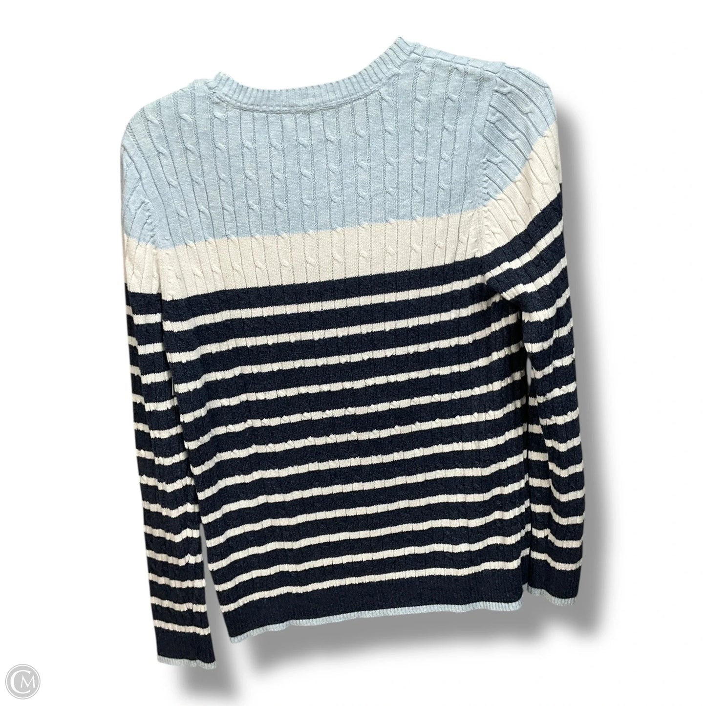Sweater By Croft And Barrow In Striped Pattern, Size: M