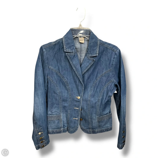Jacket Denim By Massini In Blue Denim, Size: M