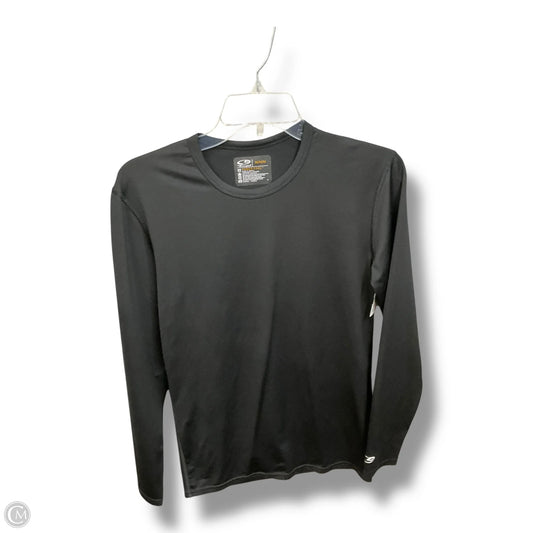 Athletic Top Long Sleeve Crewneck By Champion In Black, Size: L