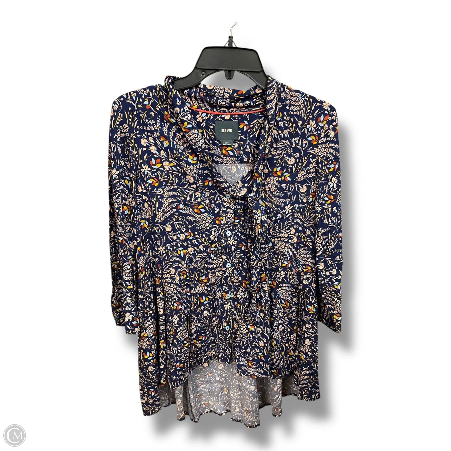 Blouse 3/4 Sleeve By Maeve In Floral Print, Size: Xs