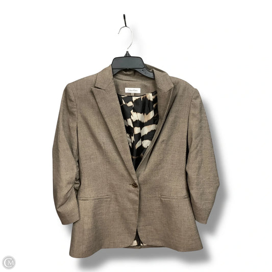 Blazer By Calvin Klein In Taupe, Size: M