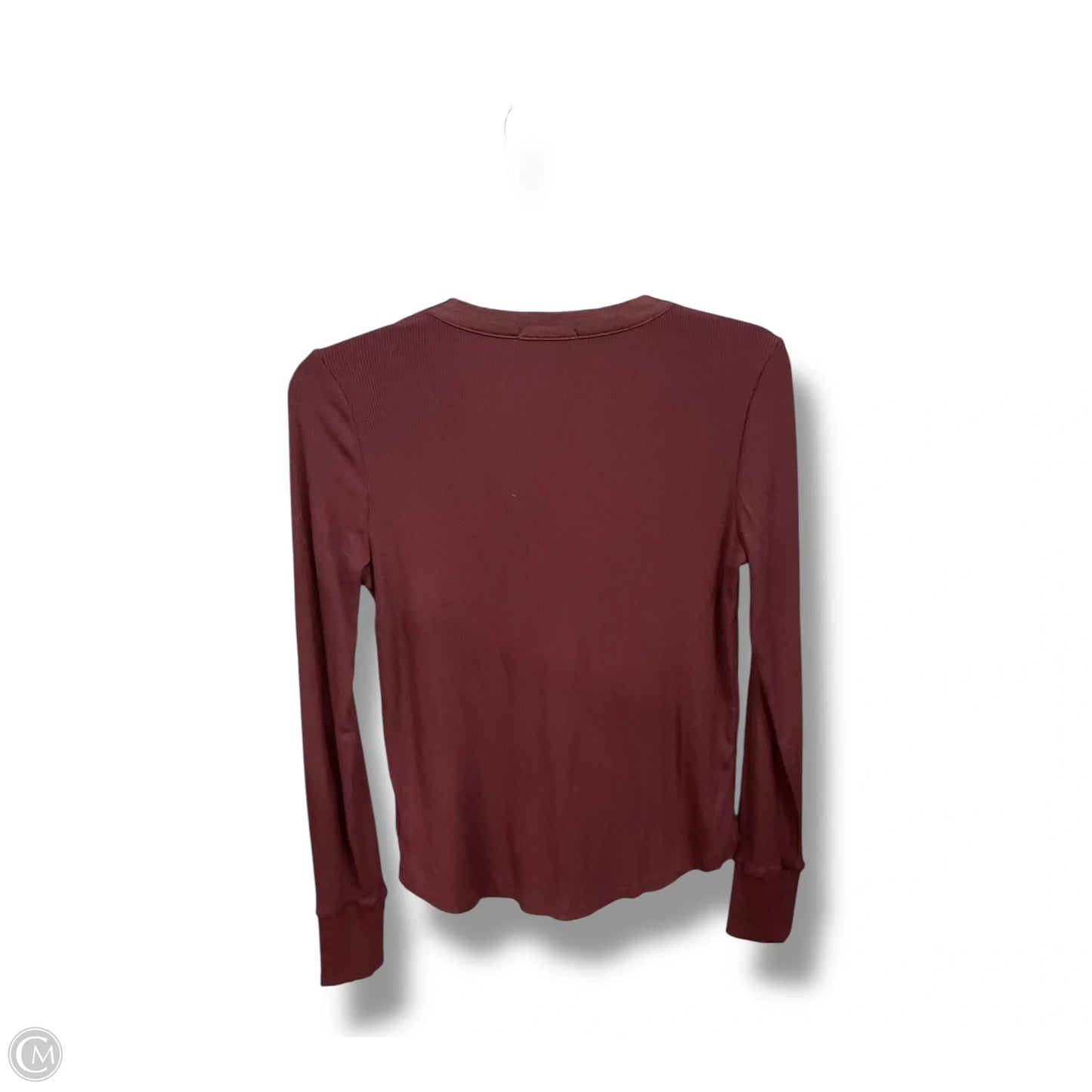 Top Long Sleeve By Evereve In Maroon, Size: Xs