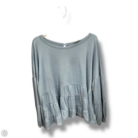 Top Long Sleeve By Arula In Blue, Size: 2x