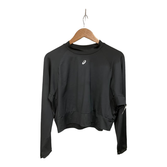 Athletic Top Long Sleeve Crewneck By Asics In Black, Size: L