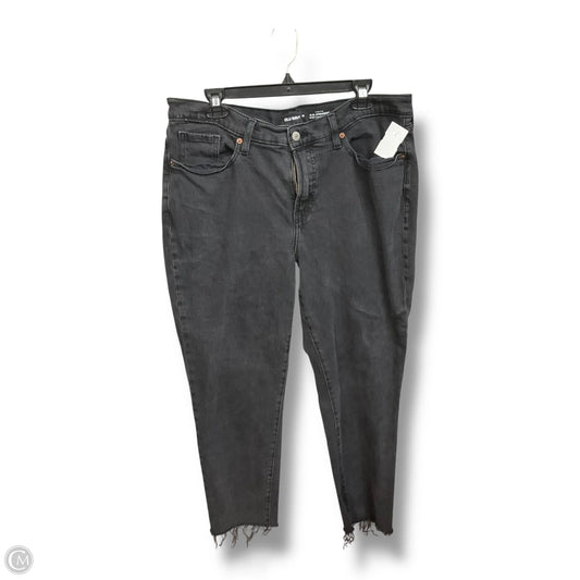 Jeans Straight By Old Navy In Black Denim, Size: 16