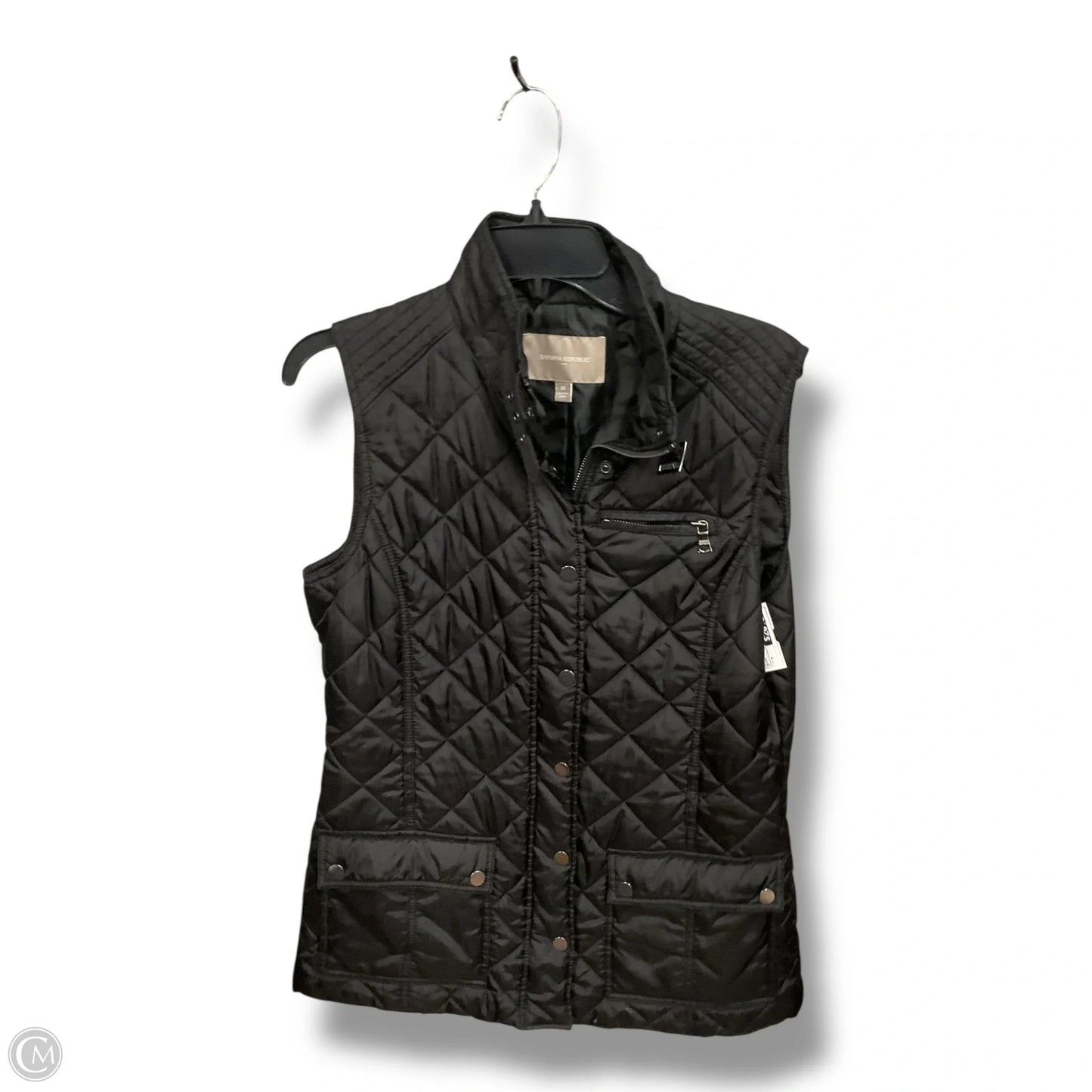 Vest Puffer & Quilted By Banana Republic In Black, Size: M