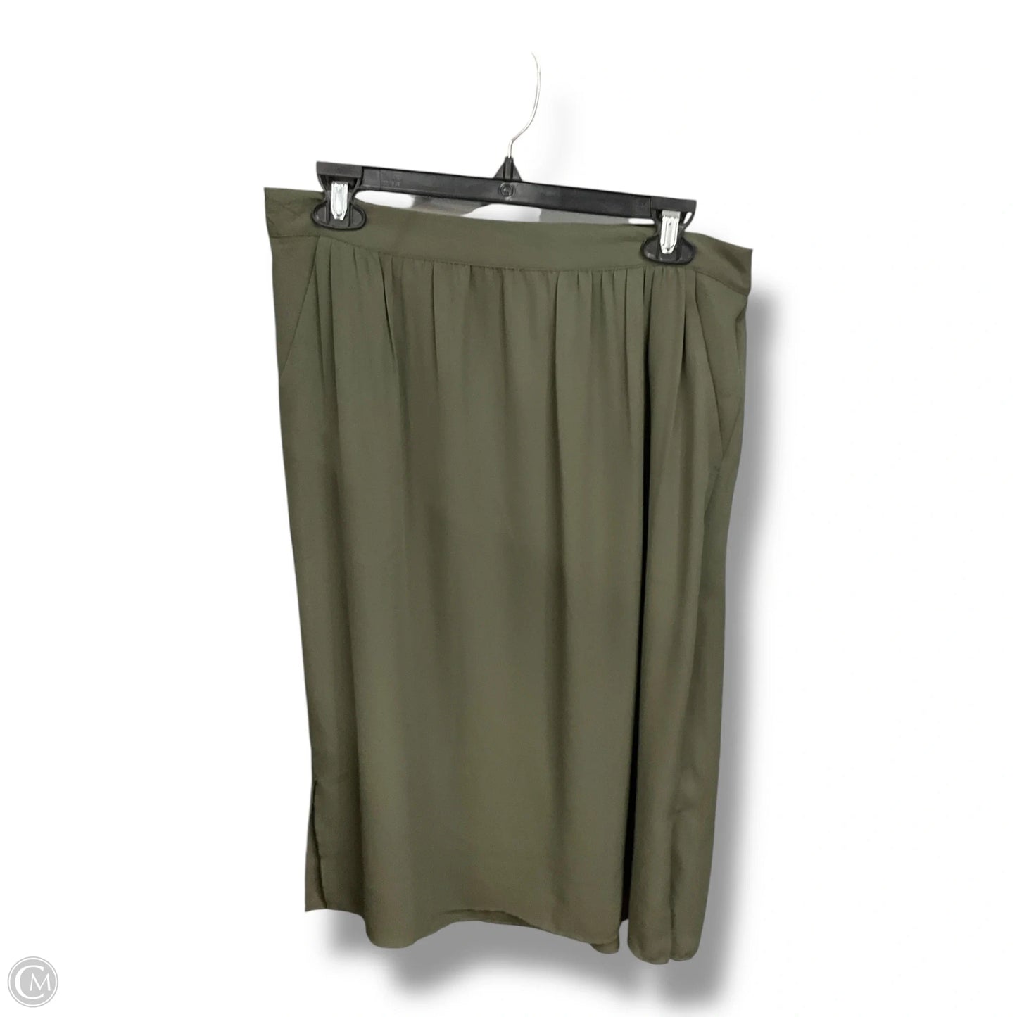 Skirt Midi By Loft In Green, Size: M