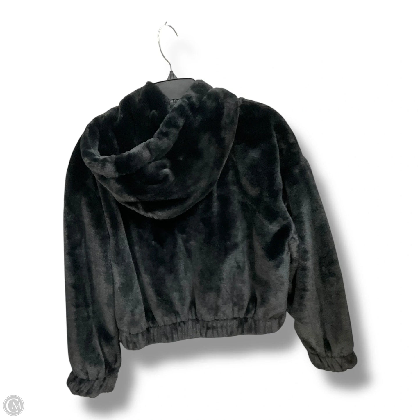 Jacket Faux Fur & Sherpa By Clothes Mentor In Black, Size: L
