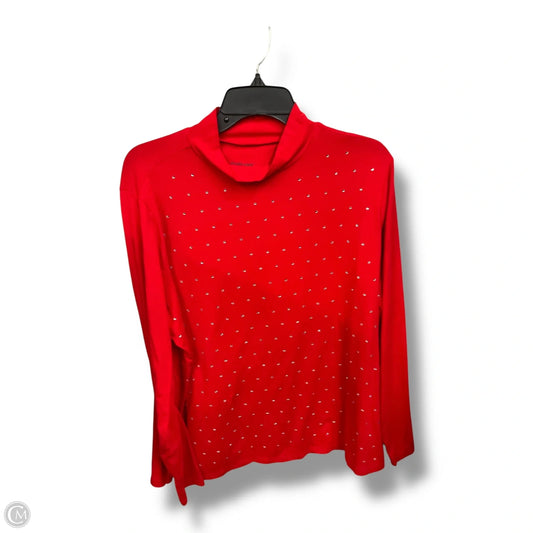 Top Long Sleeve By Clothes Mentor In Red, Size: 1x