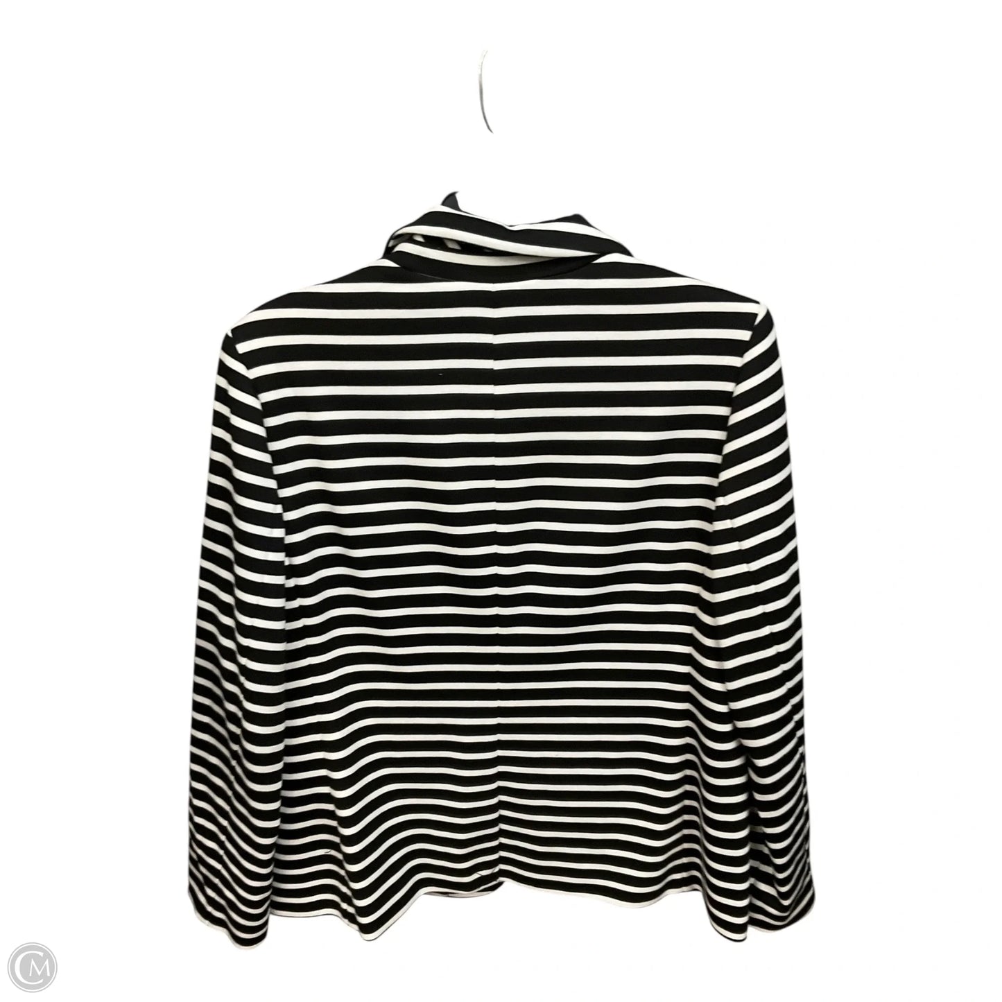 Blazer By Chicos In Striped Pattern, Size: L
