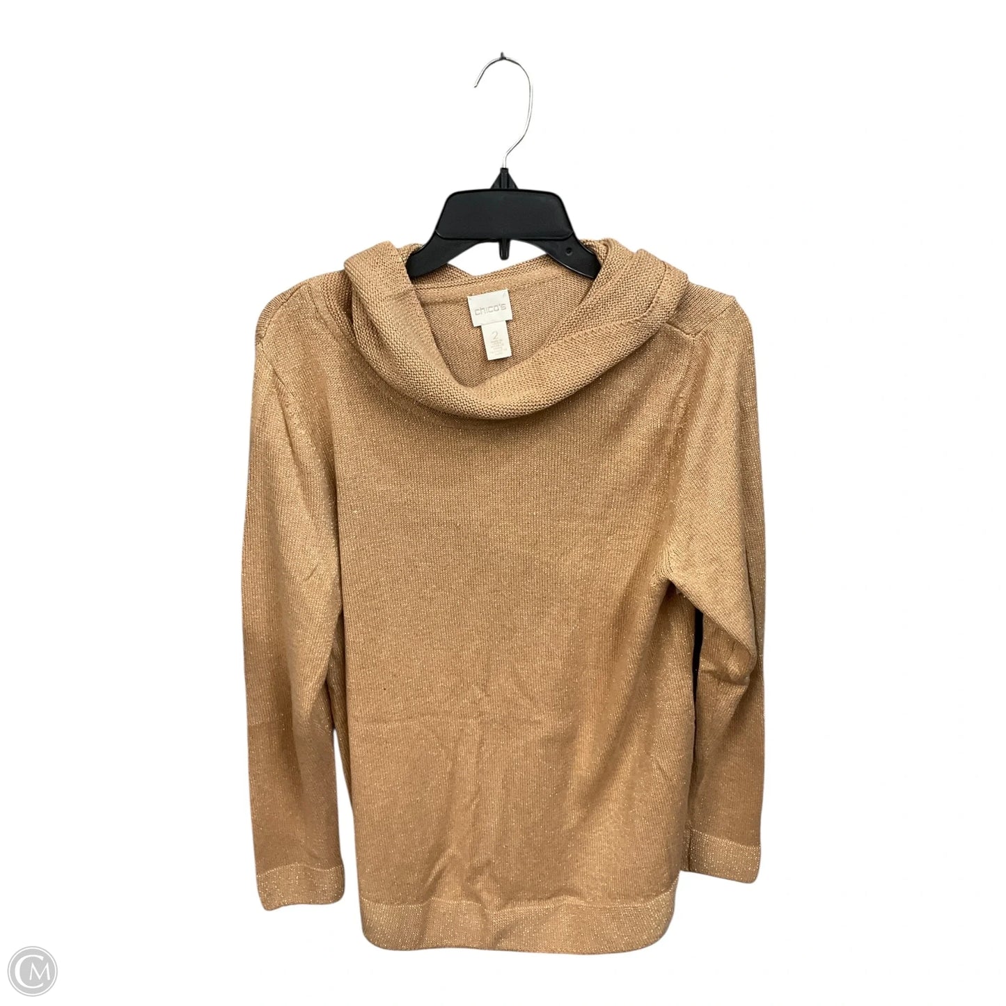 Top Long Sleeve By Chicos In Tan, Size: L