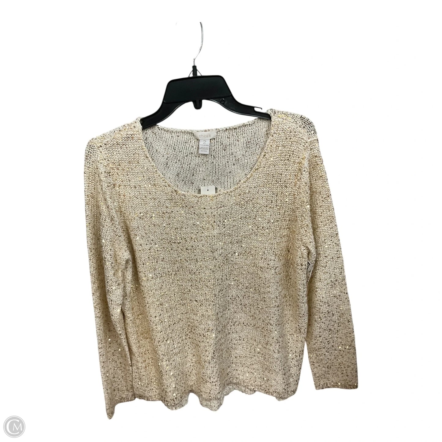 Sweater By Chicos In Gold, Size: L