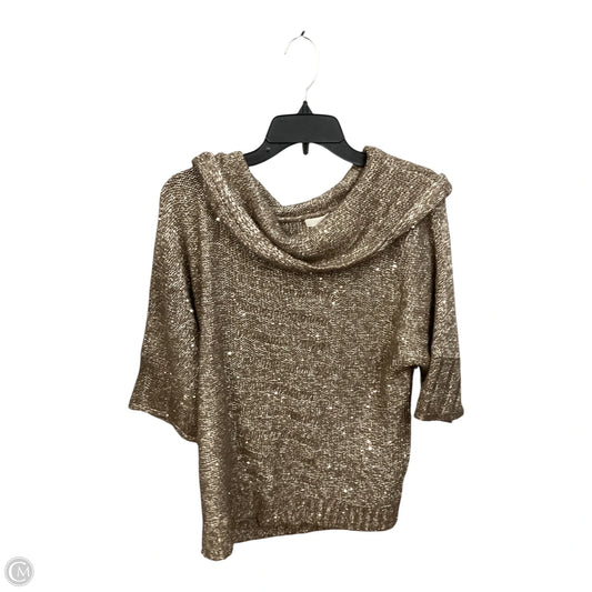 Sweater Short Sleeve By Chicos In Tan, Size: L