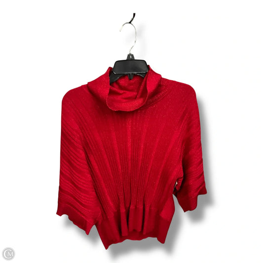 Top 3/4 Sleeve By Adrienne Vittadini In Red, Size: L