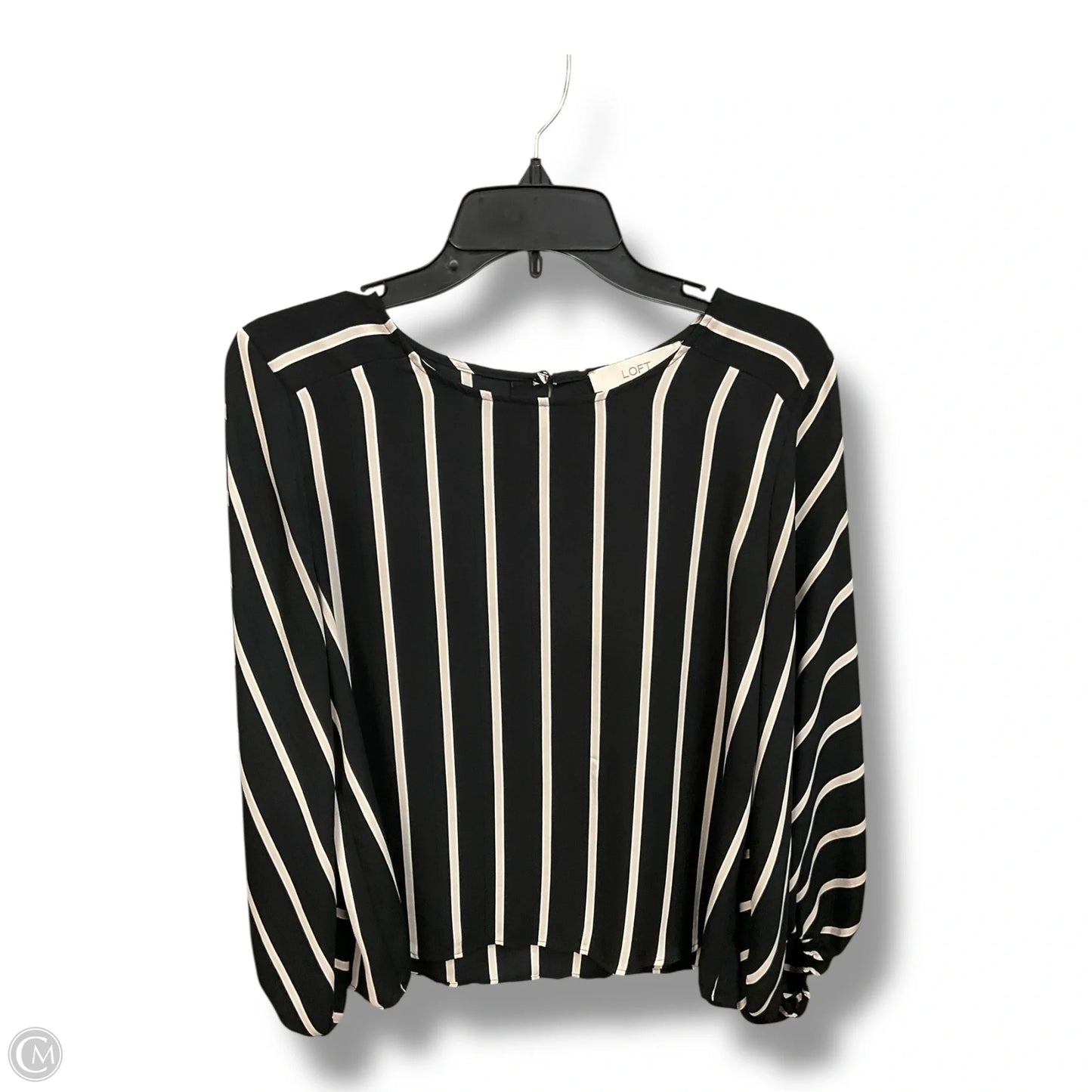 Top Long Sleeve By Loft In Striped Pattern, Size: S