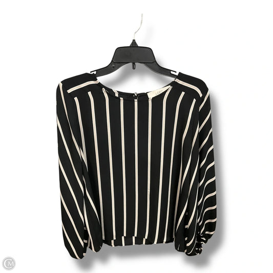 Top Long Sleeve By Loft In Striped Pattern, Size: S