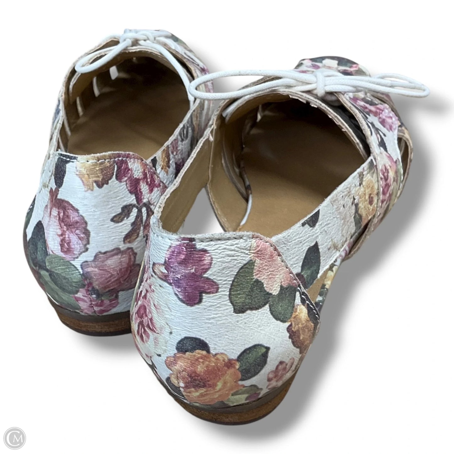 Shoes Flats By Clothes Mentor In Floral Print, Size: 7.5