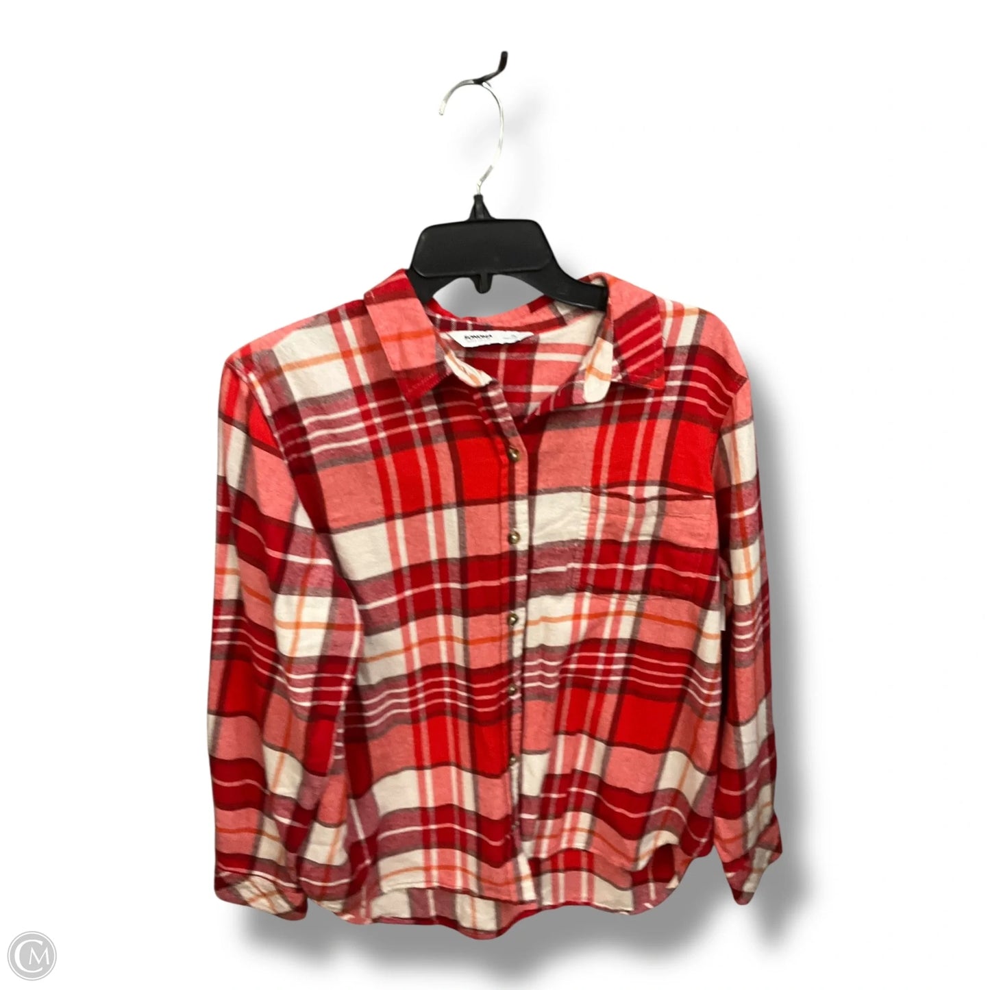 Top Long Sleeve By Sonoma In Plaid Pattern, Size: Lp