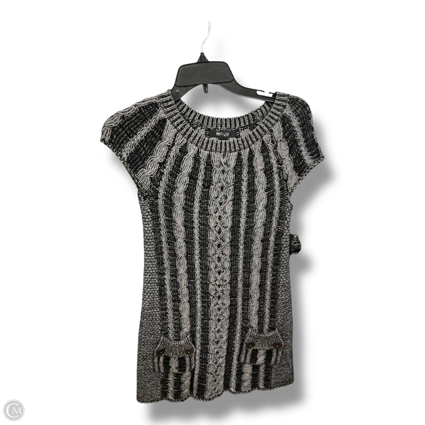 Dress Sweater By Style And Company In Black & Grey, Size: Sp
