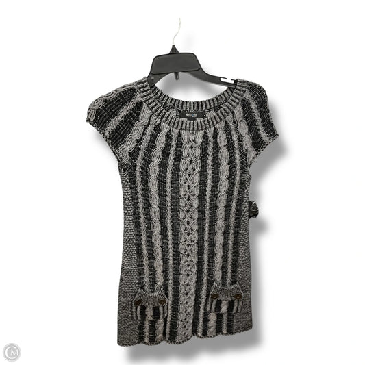 Dress Sweater By Style And Company In Black & Grey, Size: Sp