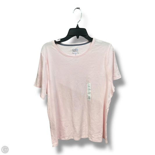 Top Short Sleeve Basic By Croft And Barrow In Pink, Size: 1x