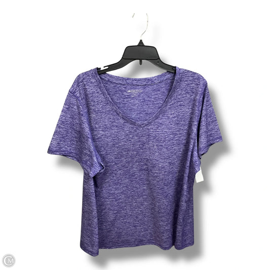 Athletic Top Short Sleeve By Ideology In Purple, Size: 3x