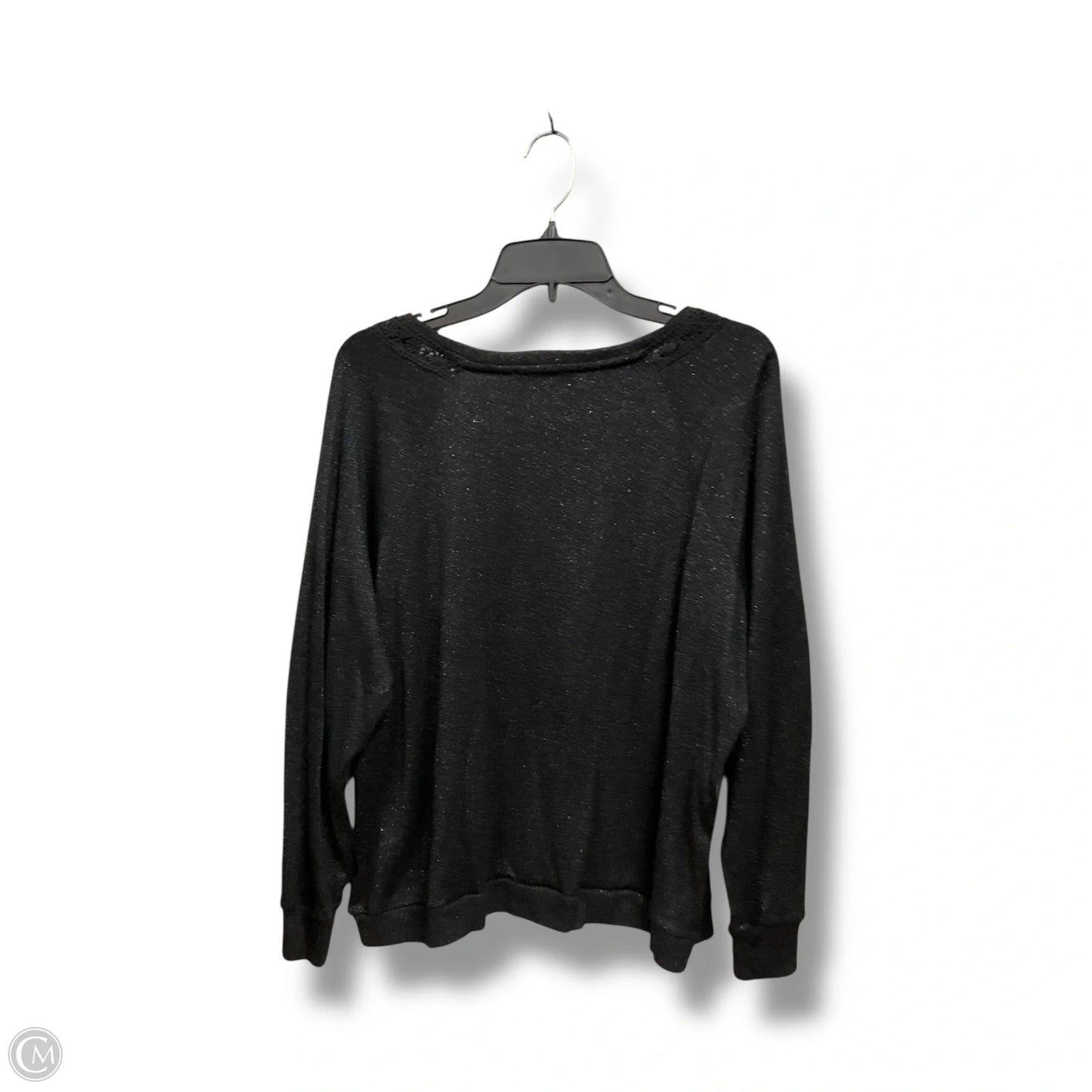 Top Long Sleeve By Emily Daniels In Black, Size: Xl