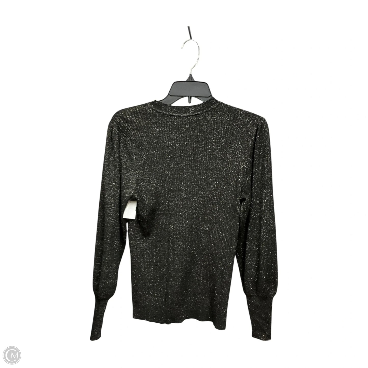 Top Long Sleeve By Loft In Black & Gold, Size: L