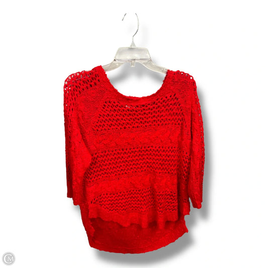 Sweater By Clothes Mentor In Red, Size: M