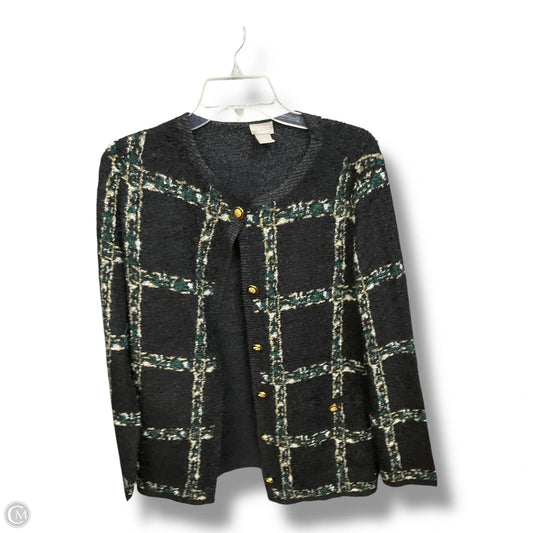 Cardigan By Chicos In Plaid Pattern, Size: M