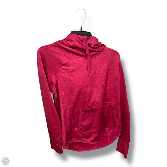 Athletic Top Long Sleeve Hoodie By 90 Degrees By Reflex In Pink, Size: L