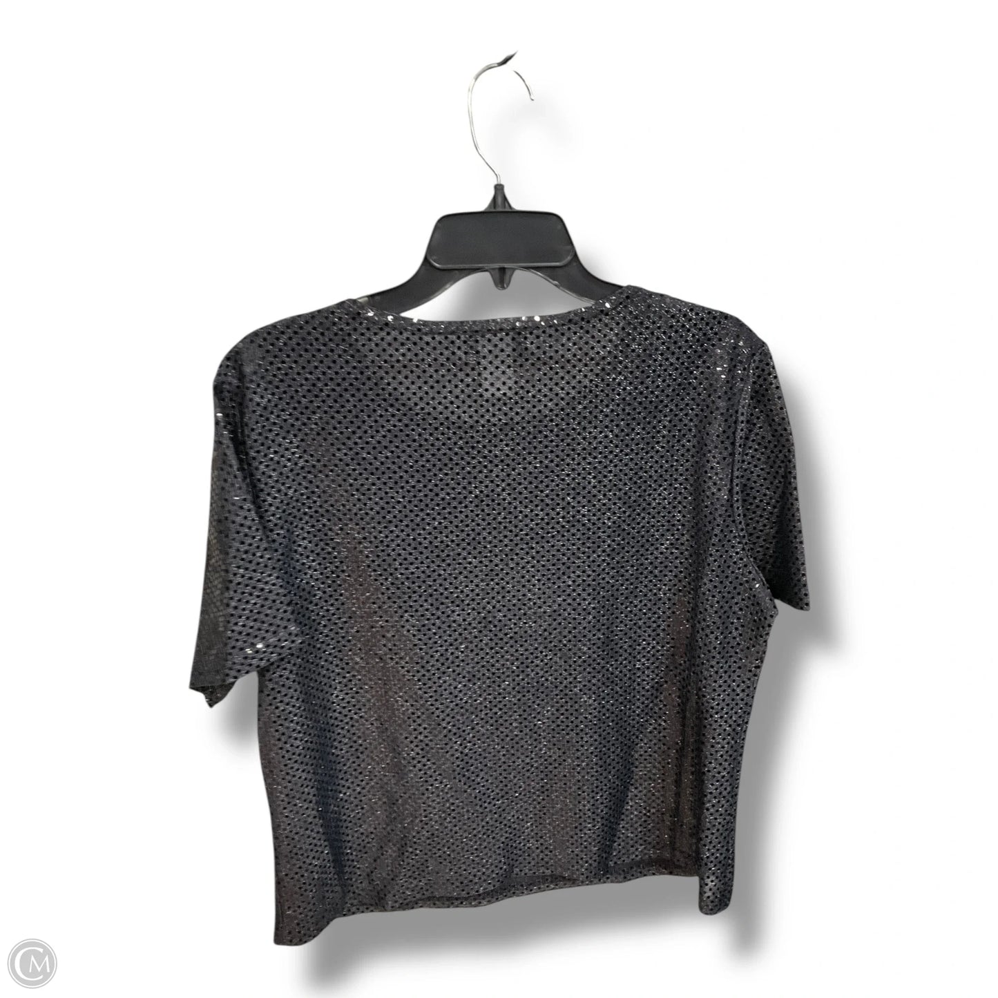 Top Short Sleeve By Clothes Mentor In Black, Size: L