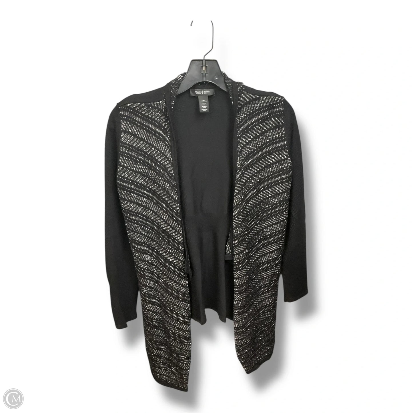 Cardigan By White House Black Market In Black & Silver, Size: Xs
