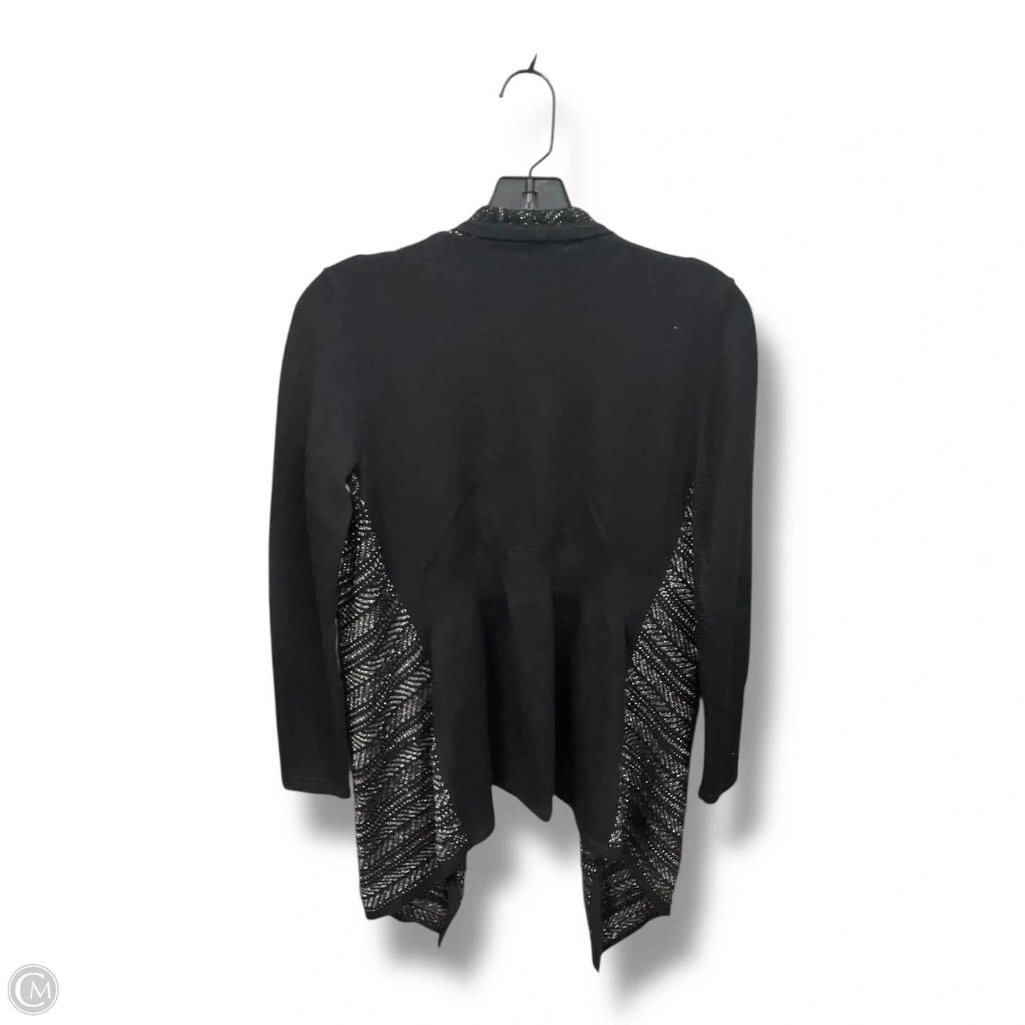 Cardigan By White House Black Market In Black & Silver, Size: Xs