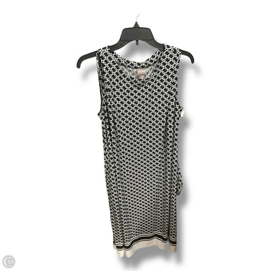 Dress Casual Midi By Chicos In Black & White, Size: L
