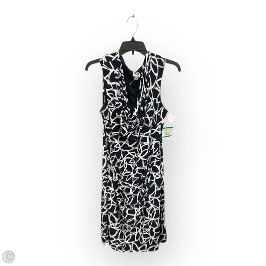 Dress Casual Short By Anne Klein In Blue & White, Size: Xl
