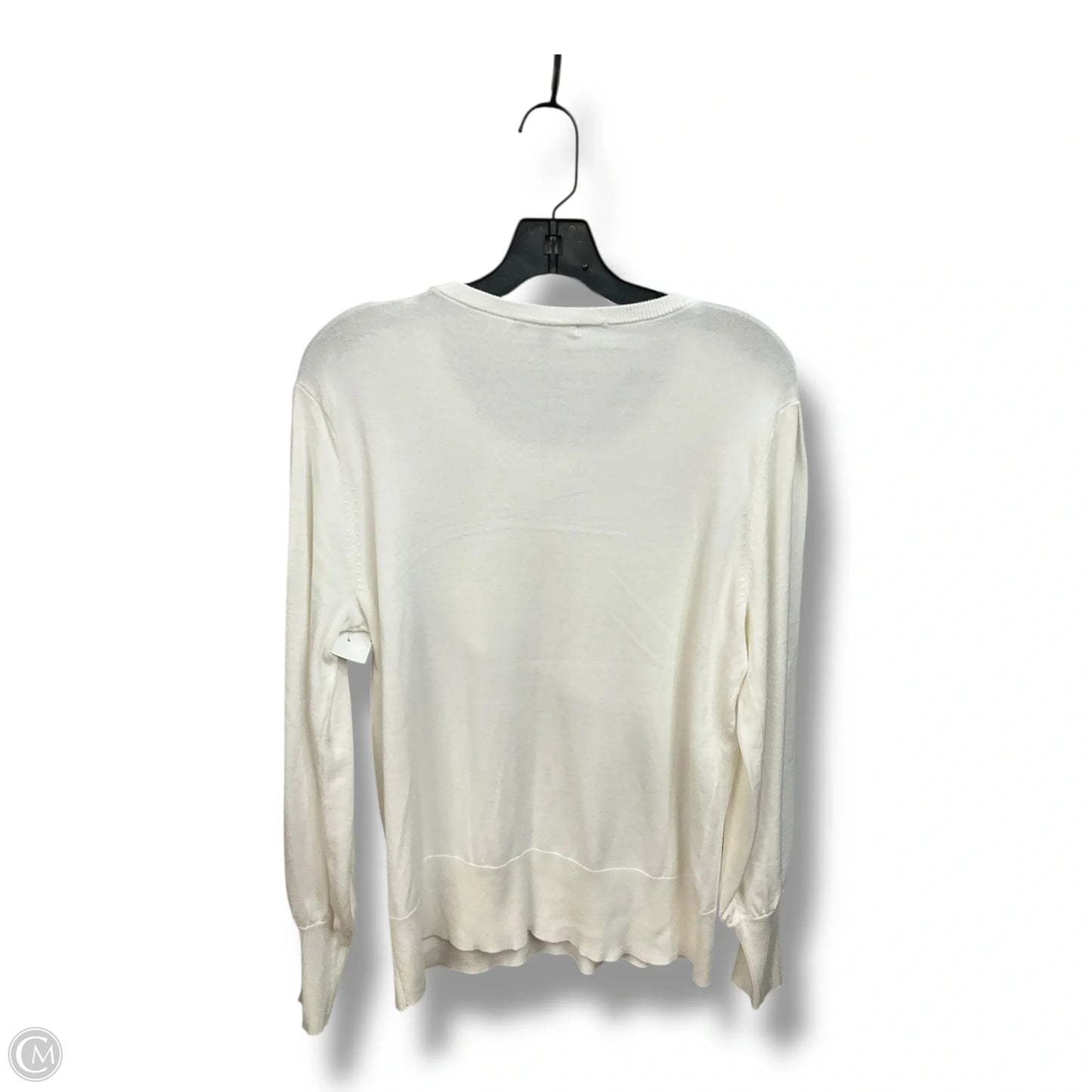 Top Long Sleeve Basic By Adrianna Papell In White, Size: L