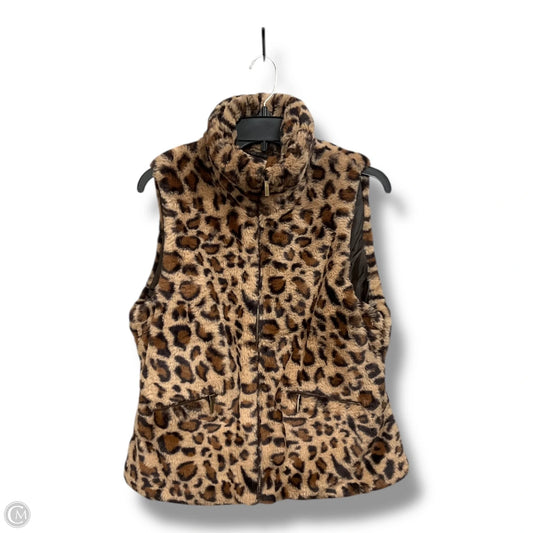 Vest Fleece By Clothes Mentor In Animal Print, Size: L