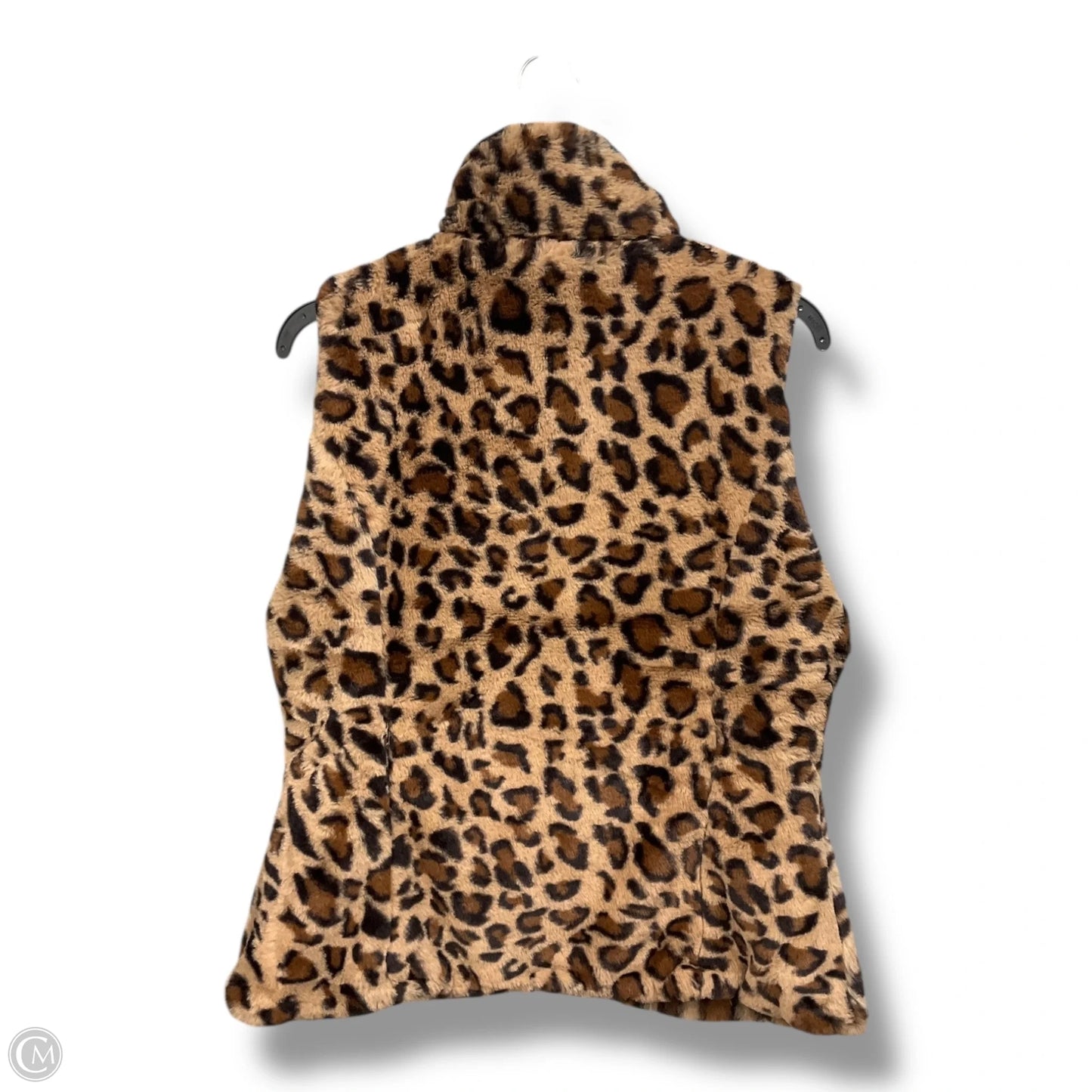 Vest Fleece By Clothes Mentor In Animal Print, Size: L