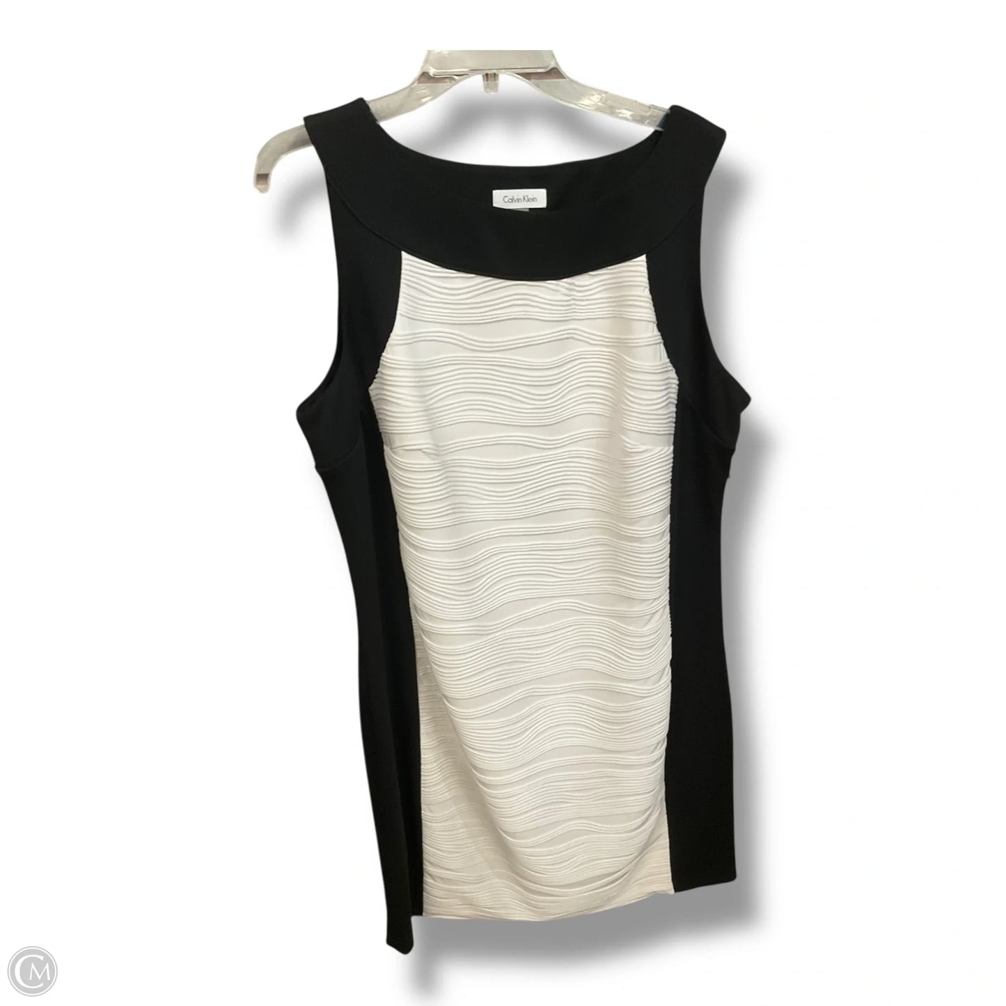 Dress Casual Short By Calvin Klein In Black & White, Size: Xl