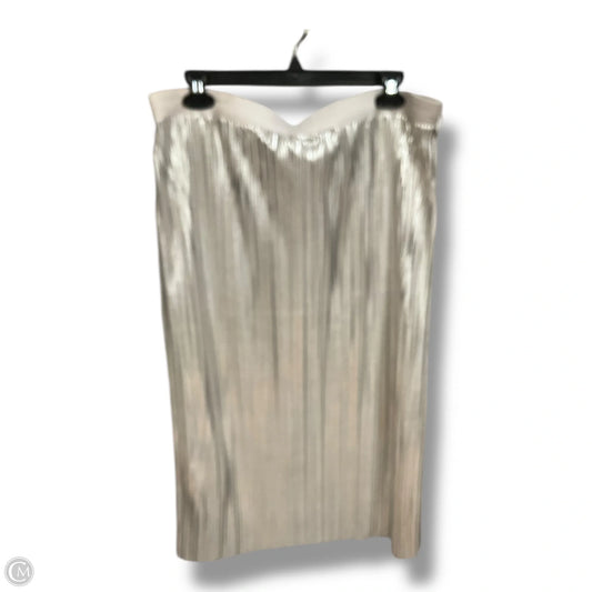 Skirt Midi By Bar Iii In Silver, Size: Xxl