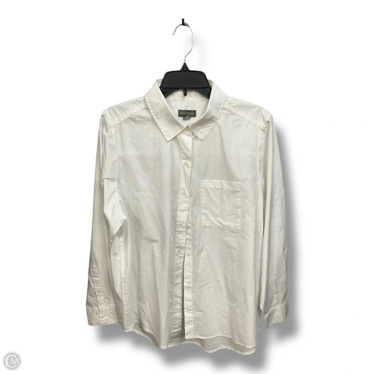 Blouse Long Sleeve By Style And Company In White, Size: 1x
