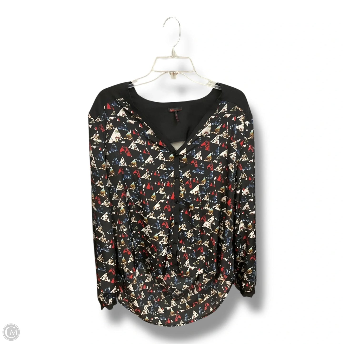 Blouse Long Sleeve By Sofia By Sofia Vergara In Multi-colored, Size: Xl